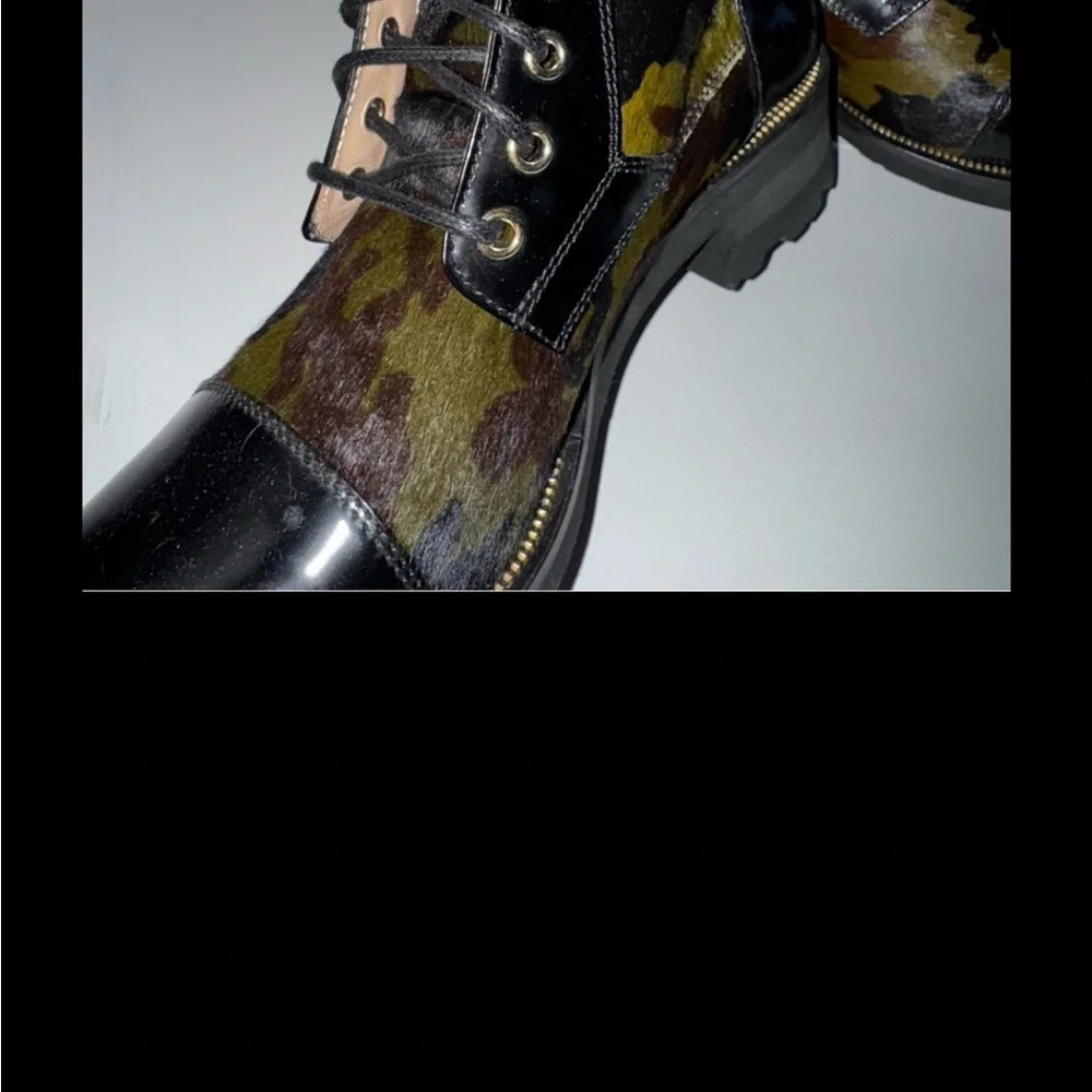 Ron White Weatherproof Green and Black Combat Boots NWT - Picture 4 of 8